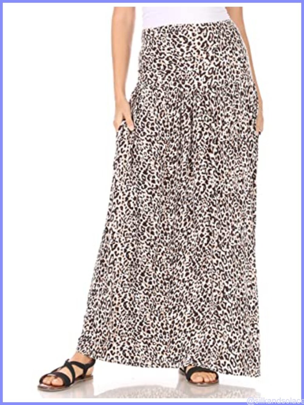 Maxi Skirts for Women Ankle Length Casual Long Skirt High Waisted Stretch Modal